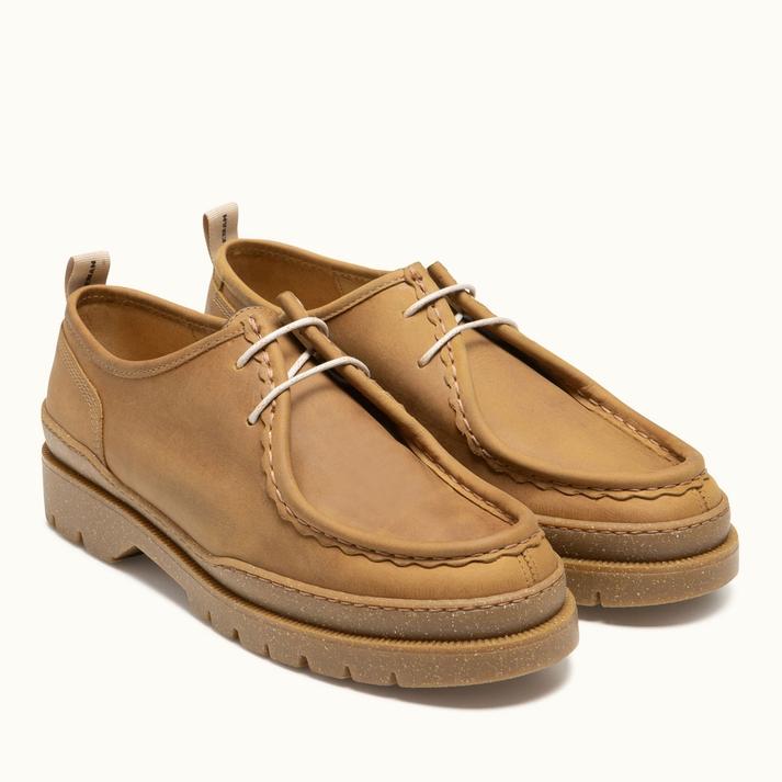 Kleman Derbies Style Workwear Cuir Moutarde