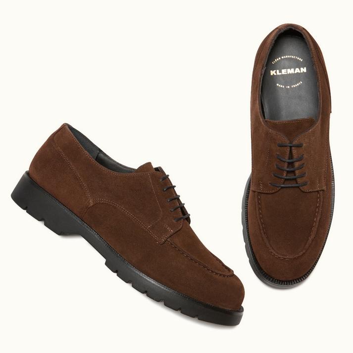 Kleman Derby Golf Croûte Velours Marron Chocolat