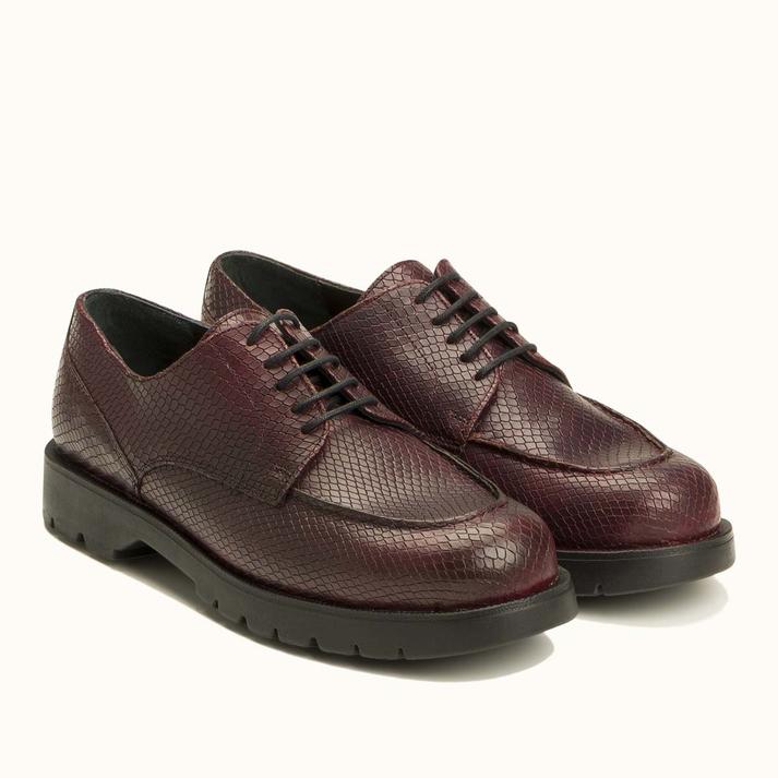 Kleman Derby Golf Cuir Bordeaux Embossé Lézard