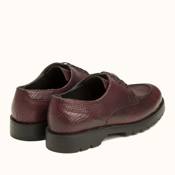 Kleman Derby Golf Cuir Bordeaux Embossé Lézard
