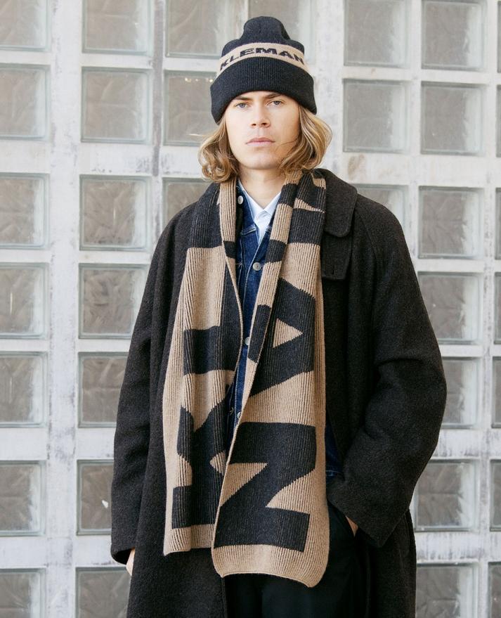 Kleman Écharpe Camel-gris Made In France