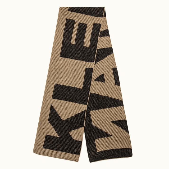 kleman Écharpe camel-gris made in France