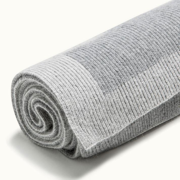 Kleman Écharpe Gris Laine Tricotée En France