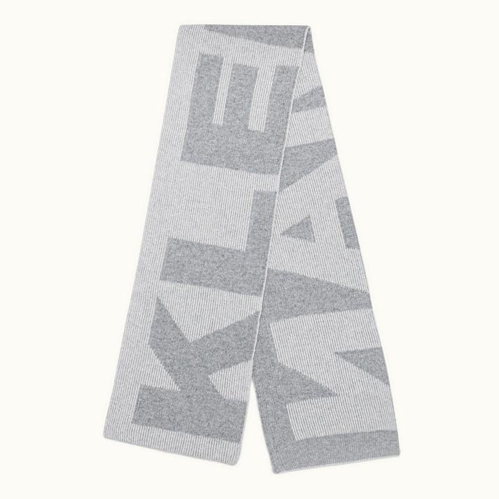 kleman Écharpe gris laine tricotée en France