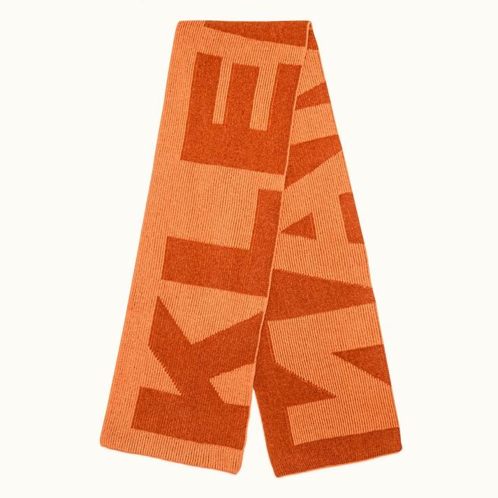 kleman Écharpe orange laine responsable