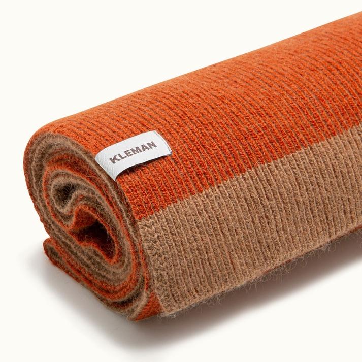 Kleman Écharpe Tricotée En France Marron-orange