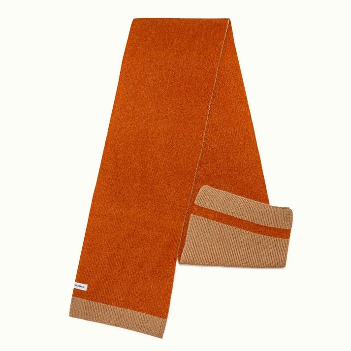 kleman Écharpe tricotée en France marron-orange