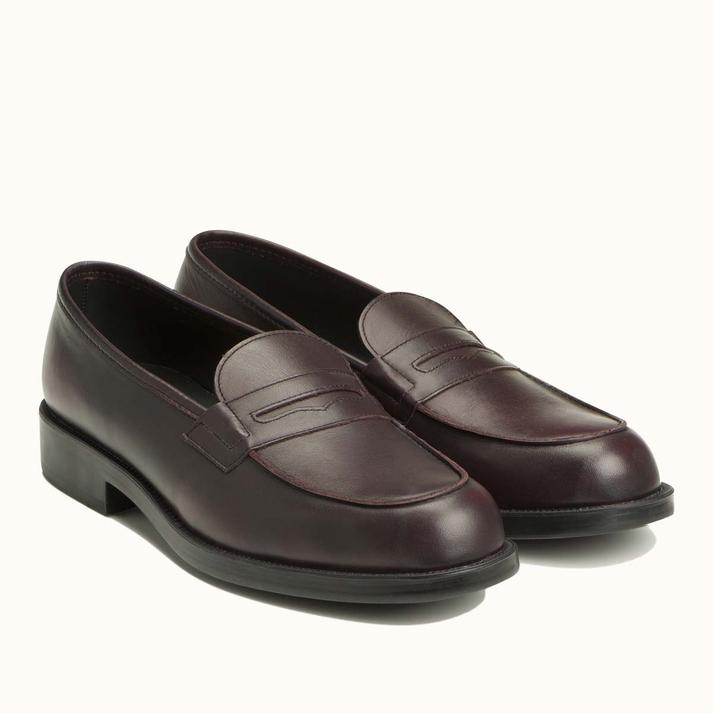 Kleman Mocassins Cuir Bordeaux