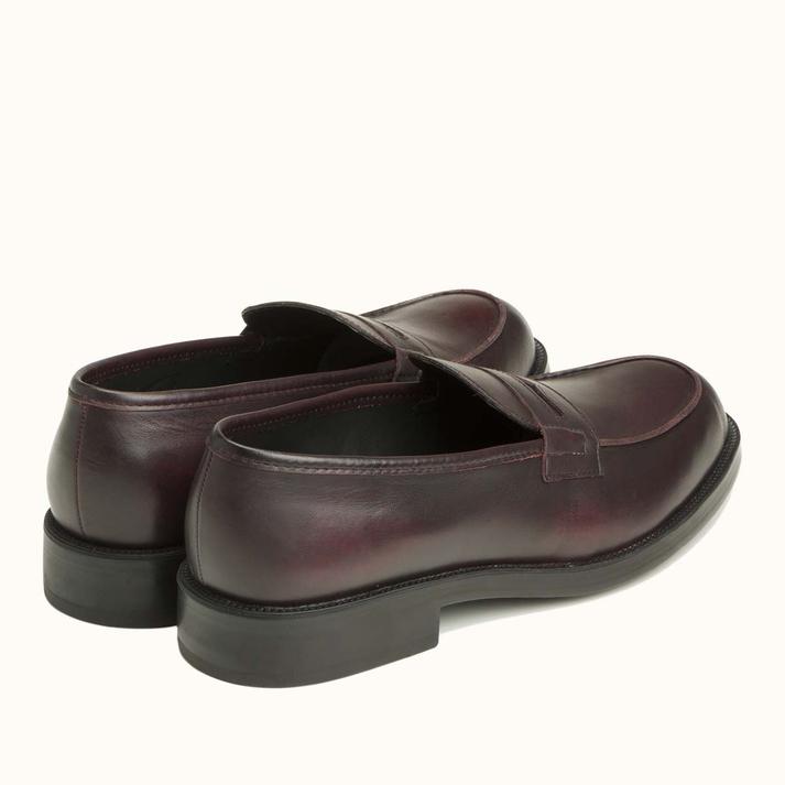 Kleman Mocassins Cuir Bordeaux