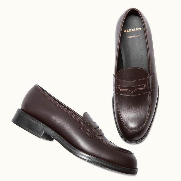 Kleman Mocassins Cuir Bordeaux