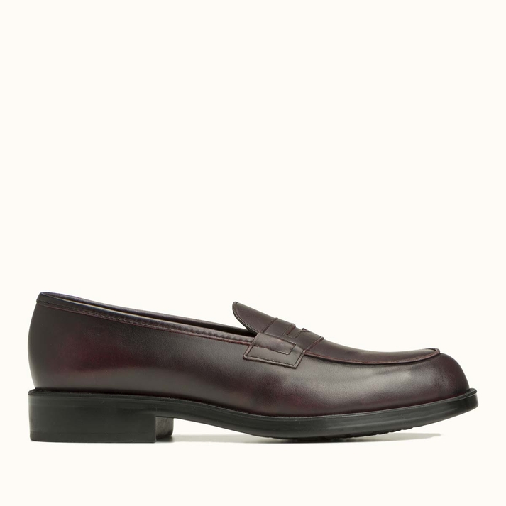 kleman Mocassins cuir bordeaux