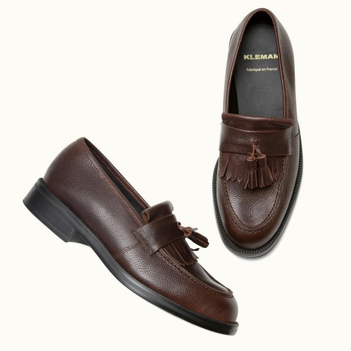 Kleman Mocassins Cuir Cafe