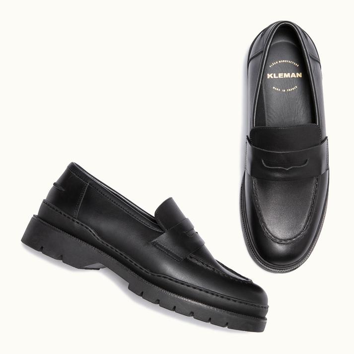 Kleman Mocassins Cuir Semelle Crantée