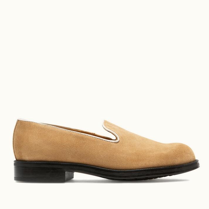 kleman Mocassins cuir velours cuir velours beige