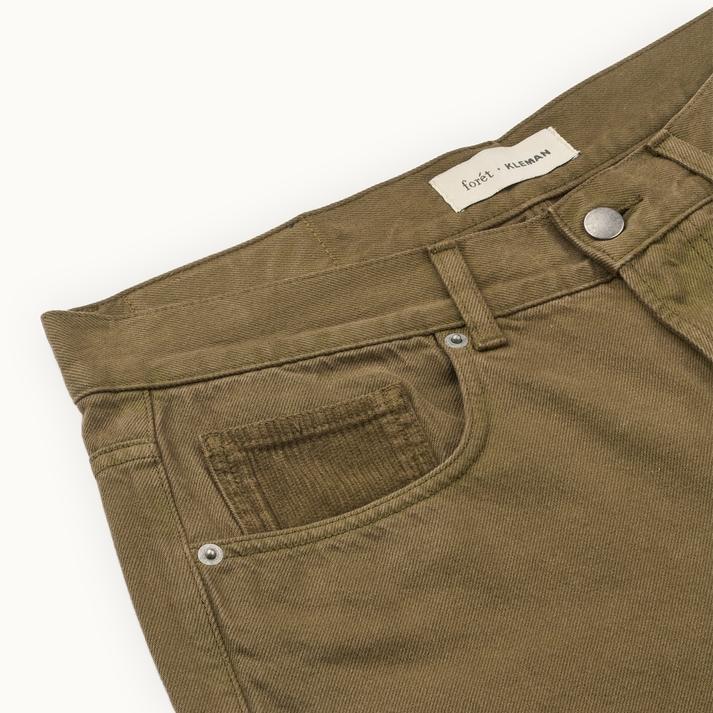 Kleman Pantalon En Coton Kaki Forét X KLEMAN