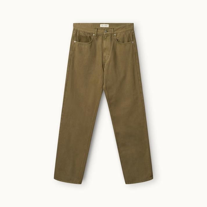 kleman Pantalon en coton kaki Forét x KLEMAN