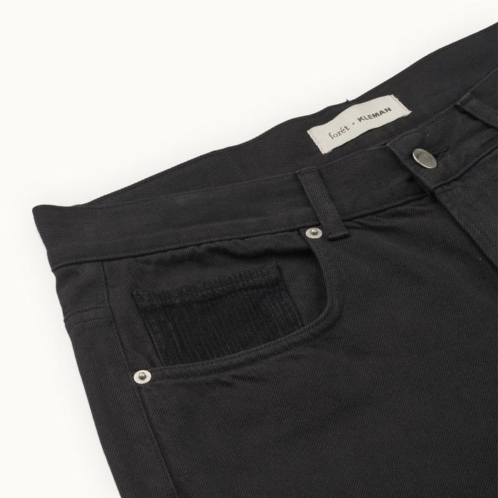 Kleman Pantalon En Coton Noir Forét X KLEMAN