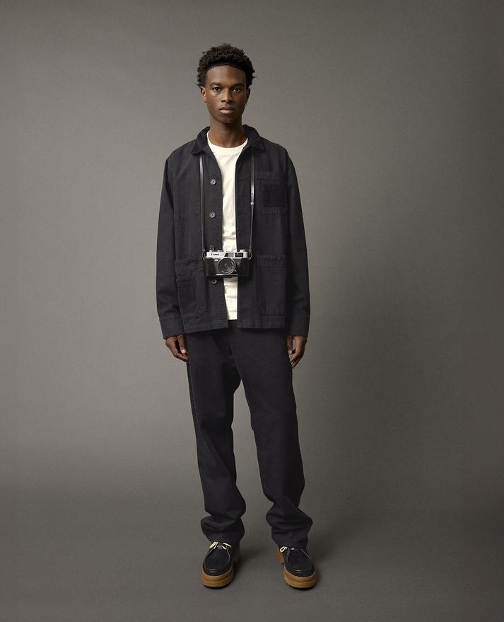 Kleman Pantalon En Coton Noir Forét X KLEMAN