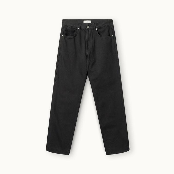kleman Pantalon en coton noir Forét x KLEMAN