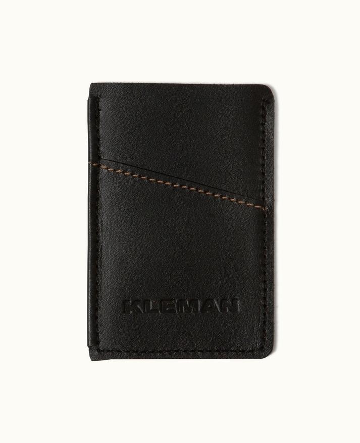 kleman Petit porte-cartes cuir upcyclé