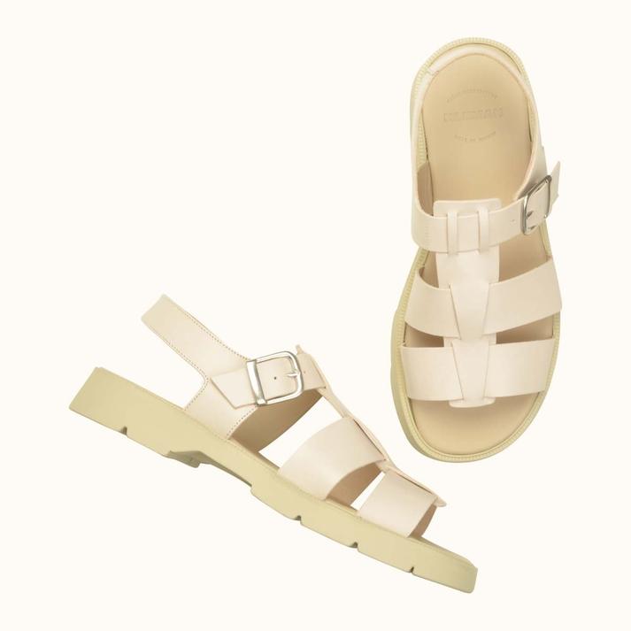 Kleman Sandales à Brides Cuir Rose