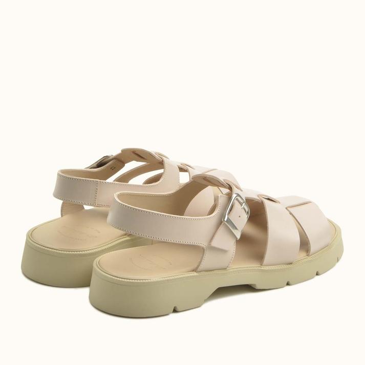 Kleman Sandales à Brides Cuir Rose