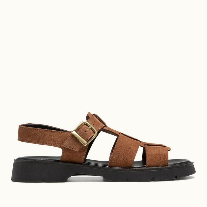 kleman Sandales à brides cuir velours