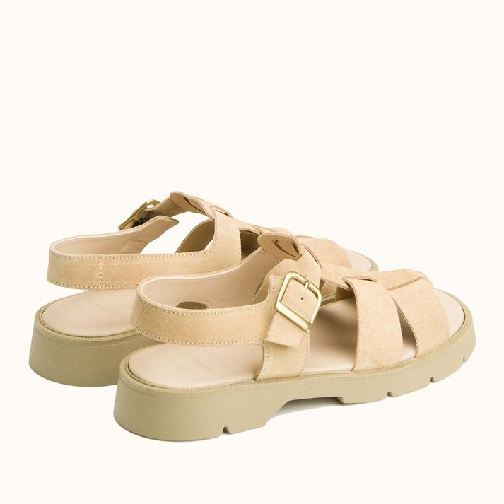 Kleman Sandales à Brides Cuir Velours