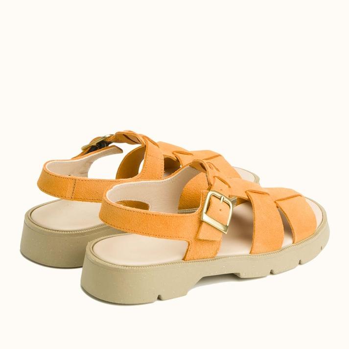 Kleman Sandales à Brides Cuir Velours