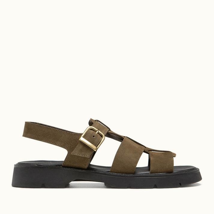 kleman Sandales à brides cuir velours