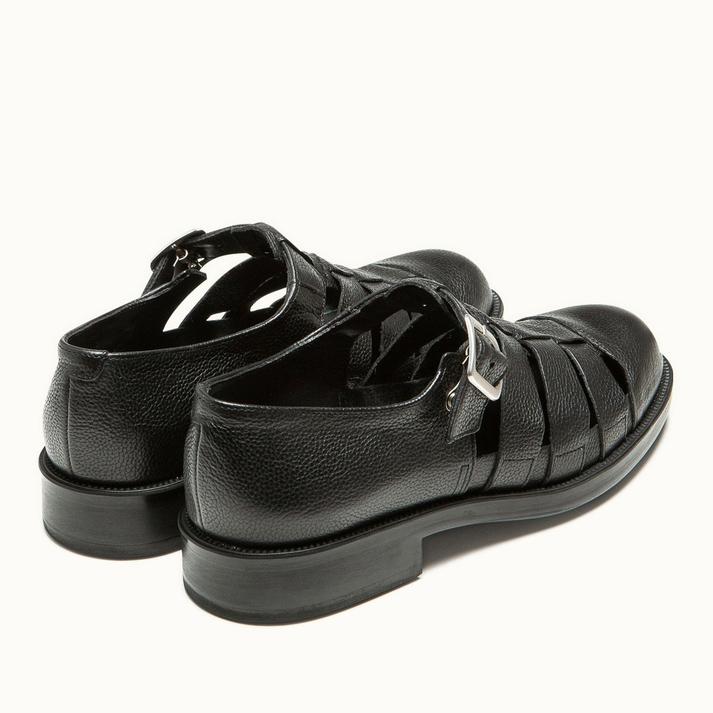 Kleman Sandales éco-responsables Cuir Noir