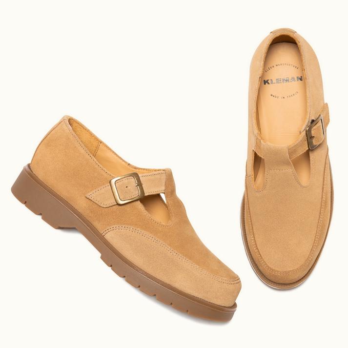 Kleman Sandales Fermées Cuir Velours Lion