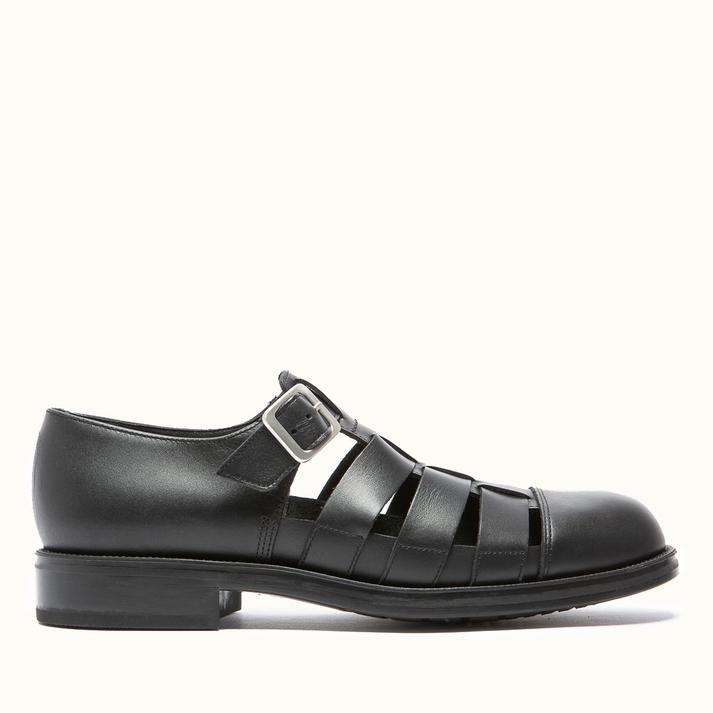 kleman Sandales made in France cuir noir