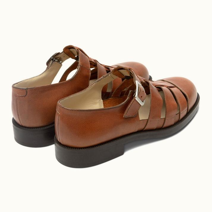 Kleman Sandalesà Brides Cuir Brique