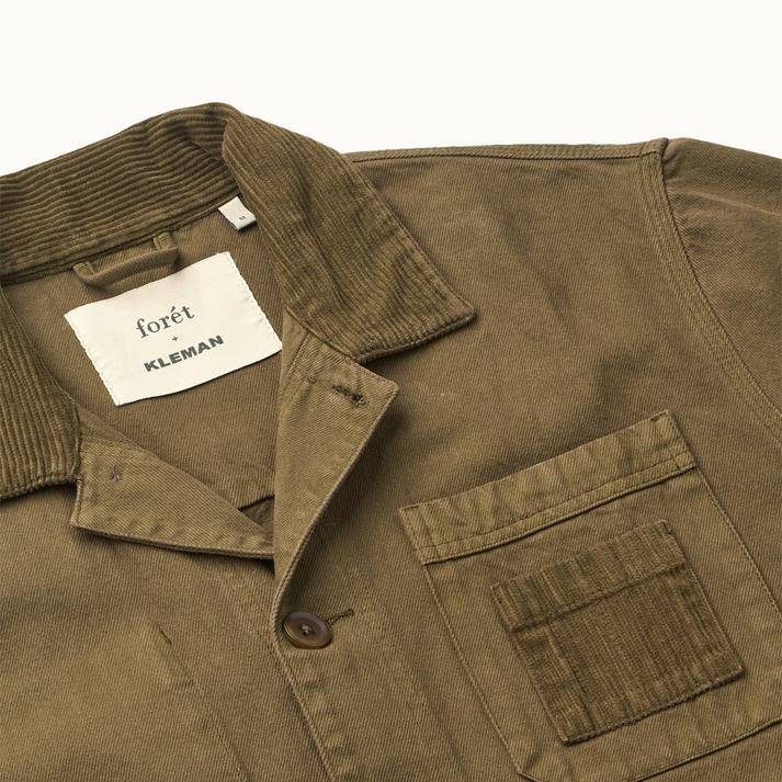 Kleman Surchemise En Coton Kaki Forét X KLEMAN