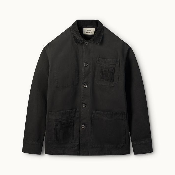 kleman Surchemise en coton noir Forét x KLEMAN