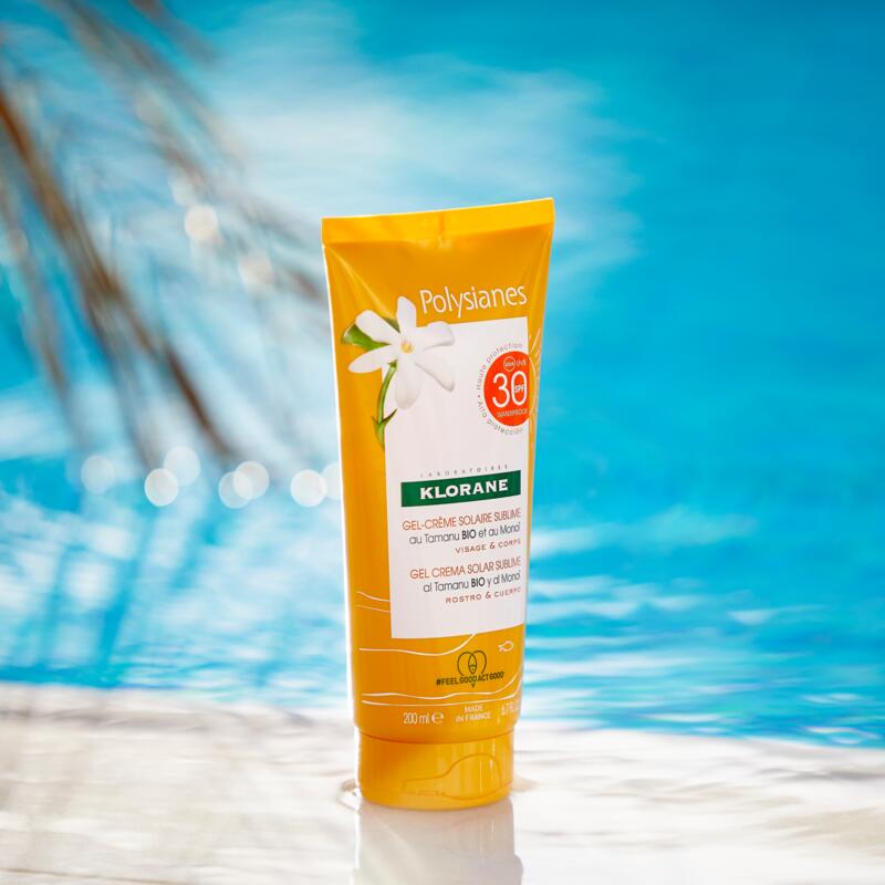 Klorane Gel-crème Solaire sublime SPF 30 Au Monoï Et Tamanu BIO