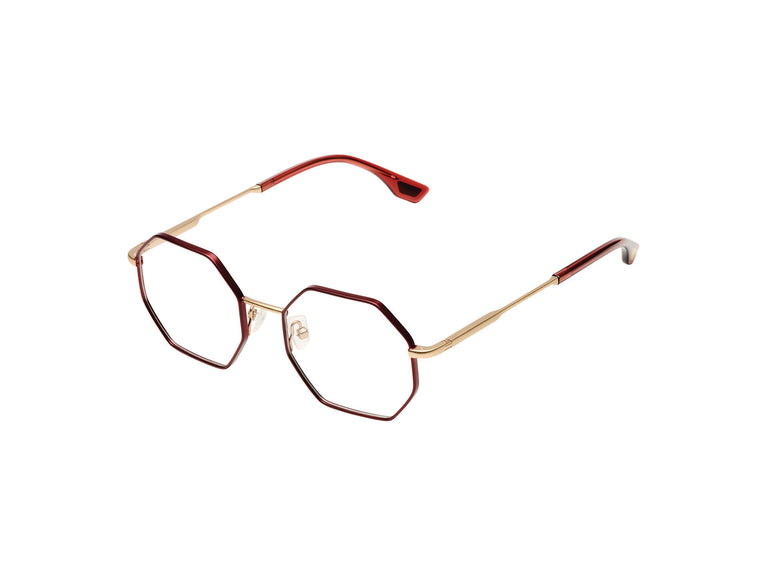 Komono Janet Slims White Gold Matte Maroon