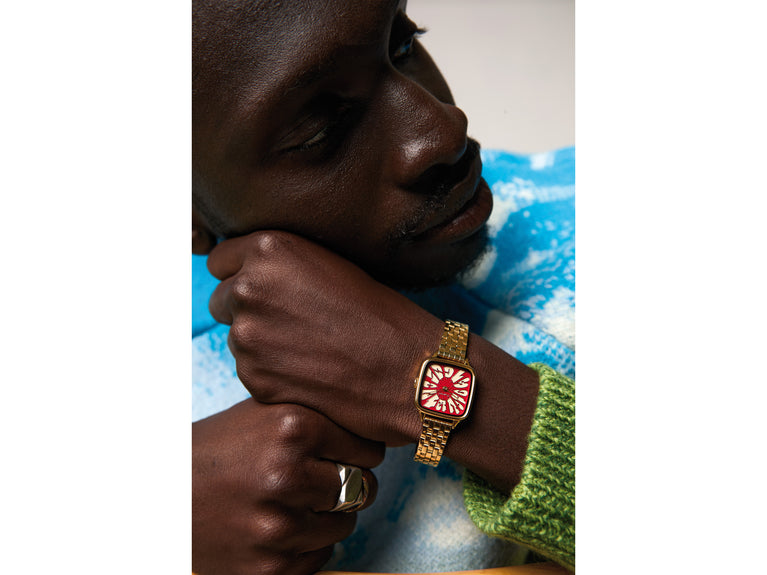 Komono Kate Estate Flower Gold Bordeaux