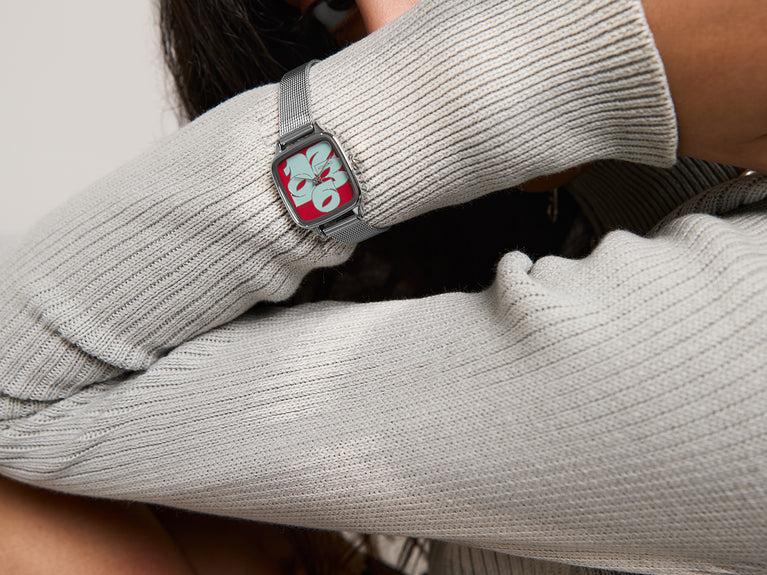 Komono Kate Royale Cameo Silver Bordeaux