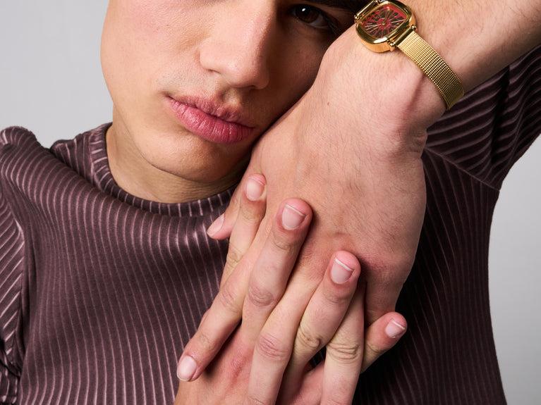 Komono Moneypenny Flower Royale Gold Bordeaux