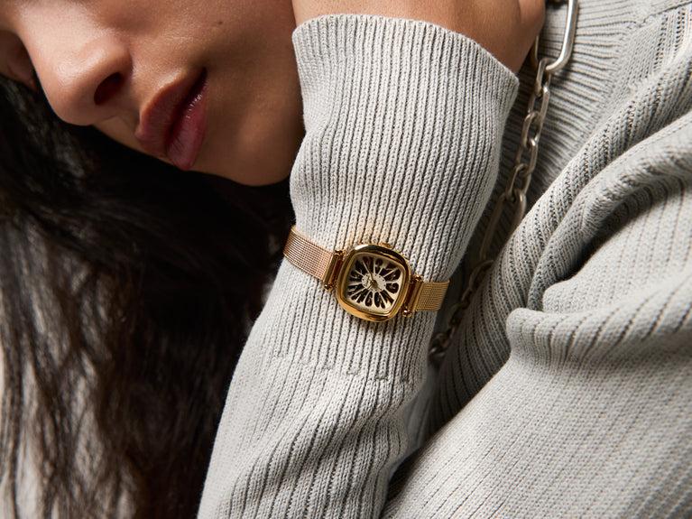 Komono Moneypenny Flower Royale Gold Noir