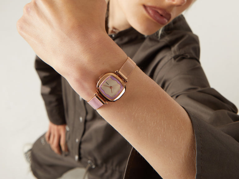 Komono Moneypenny Wave Royale Rose Gold Plum