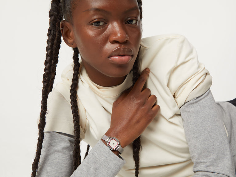 Komono Moneypenny Wave Royale Silver Maroon