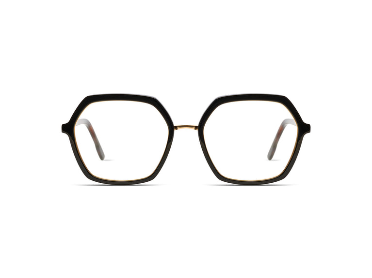 komono Paige Black Havana Whitegold