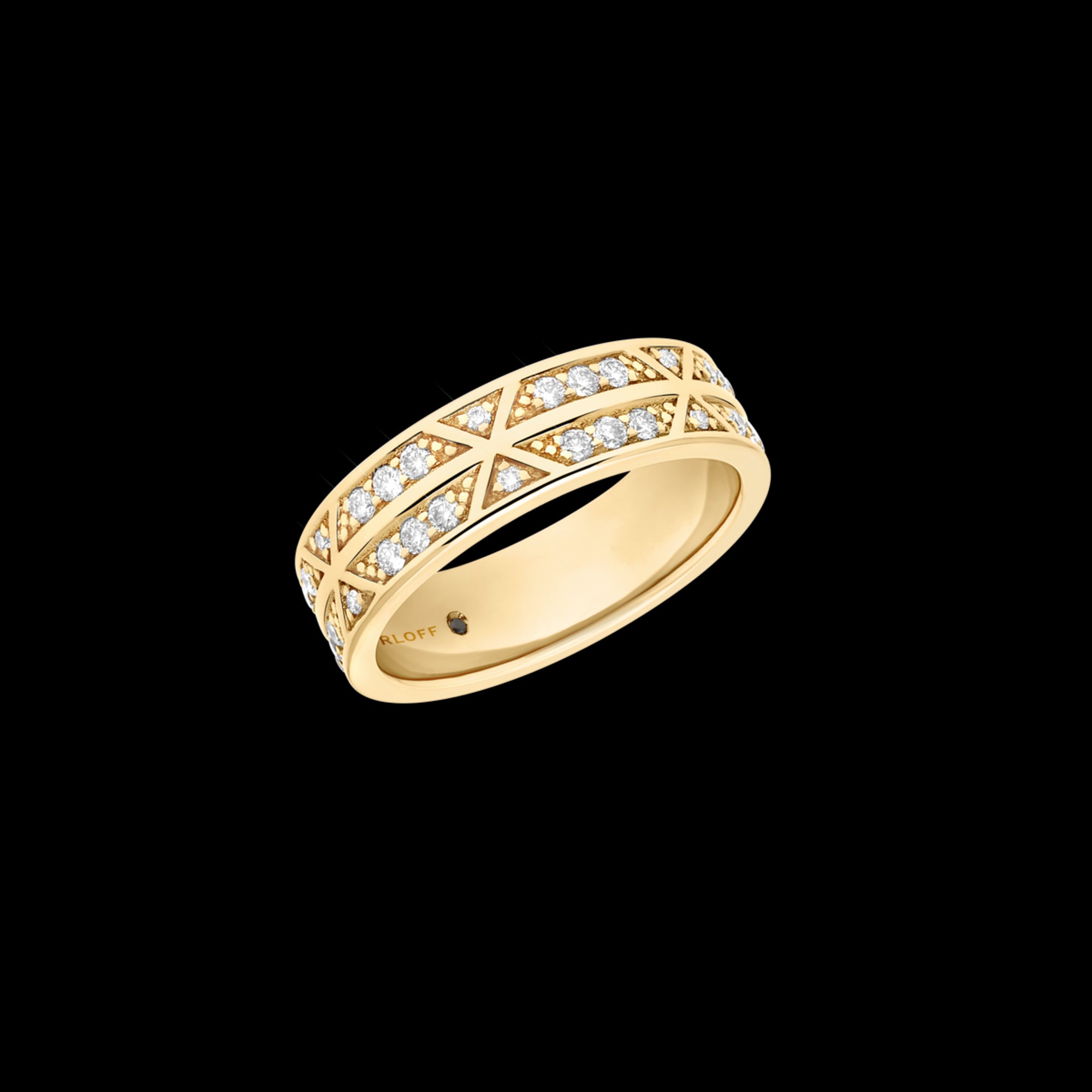 korloff Bague Alliance Eclat 2 rangs