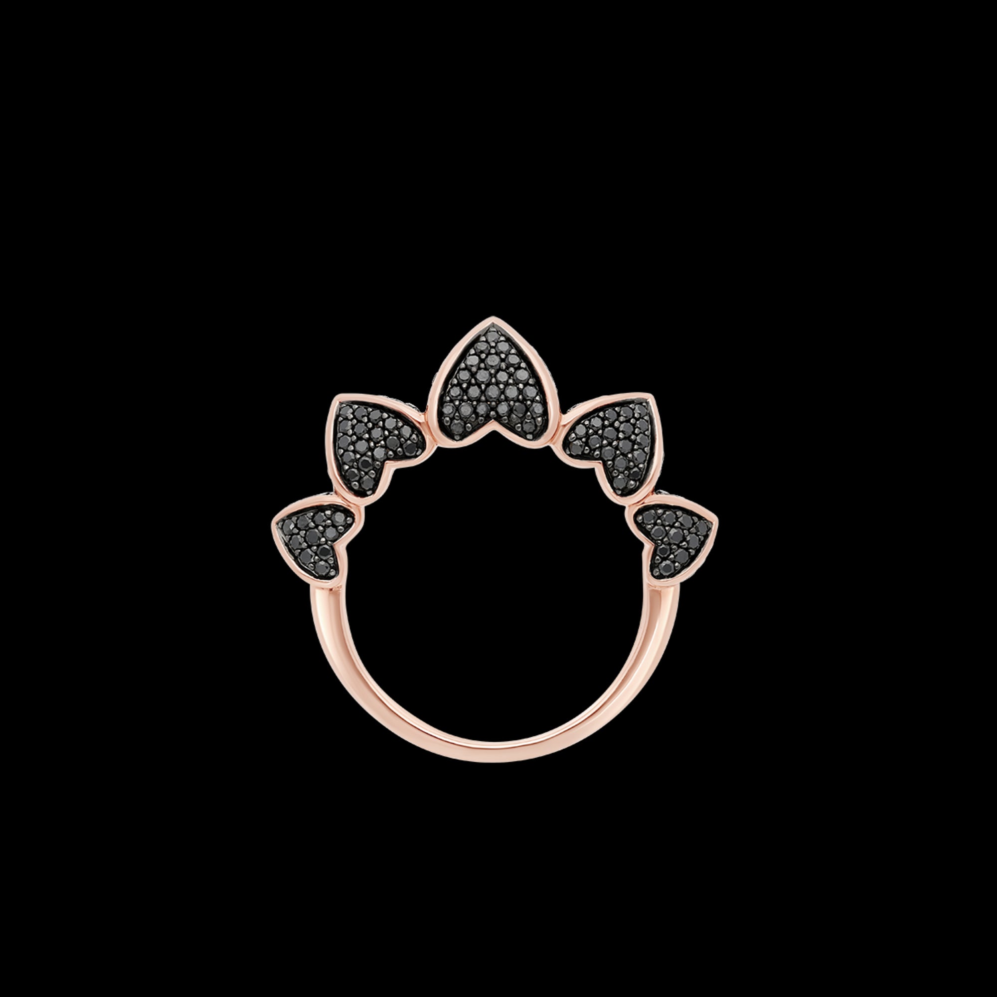 korloff Bague Bague moyen modèle 5 cœurs