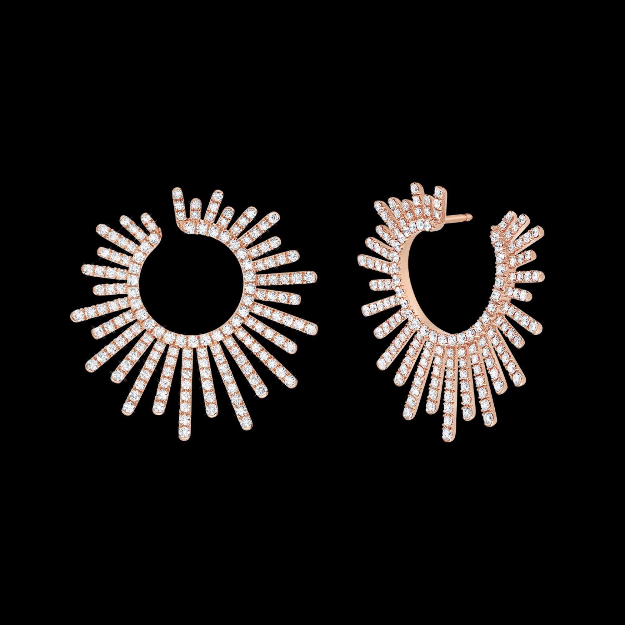 korloff Boucles d'oreilles Créoles rayons