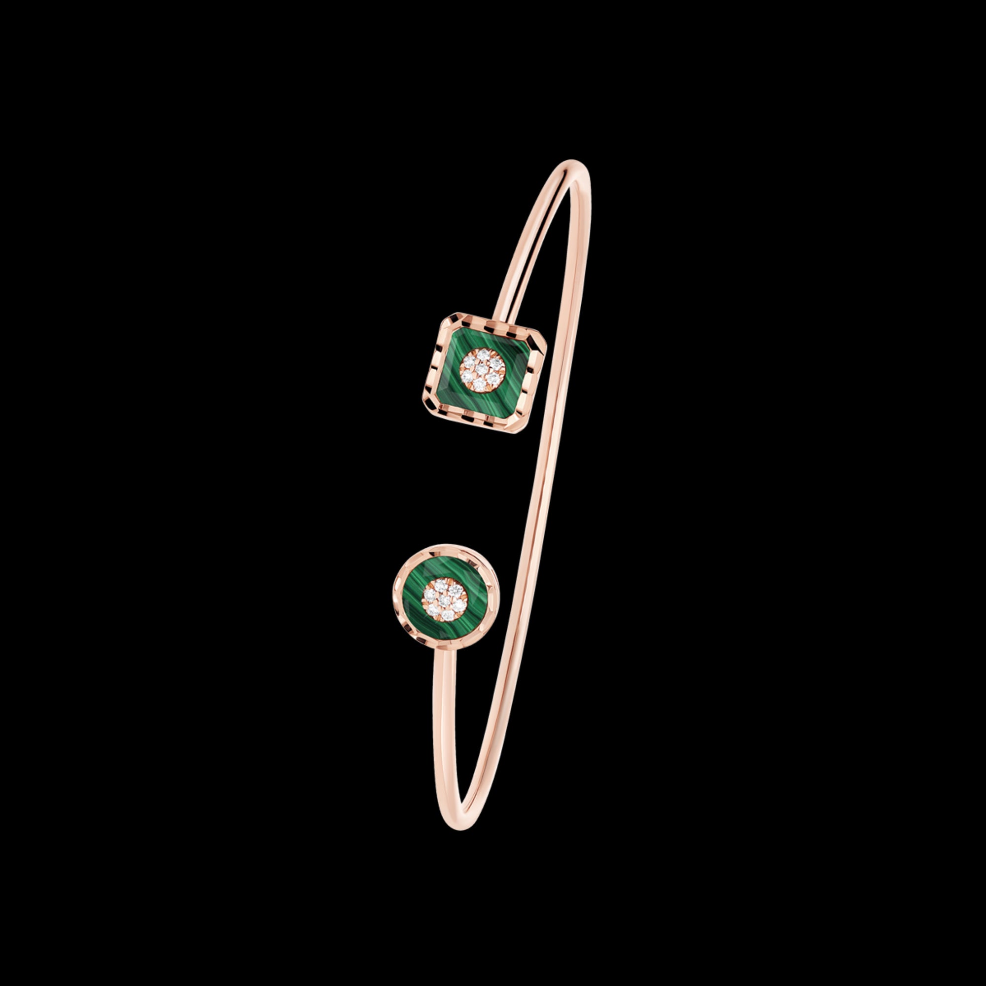 korloff Bracelet Jonc rond carré Toi u0026 Moi