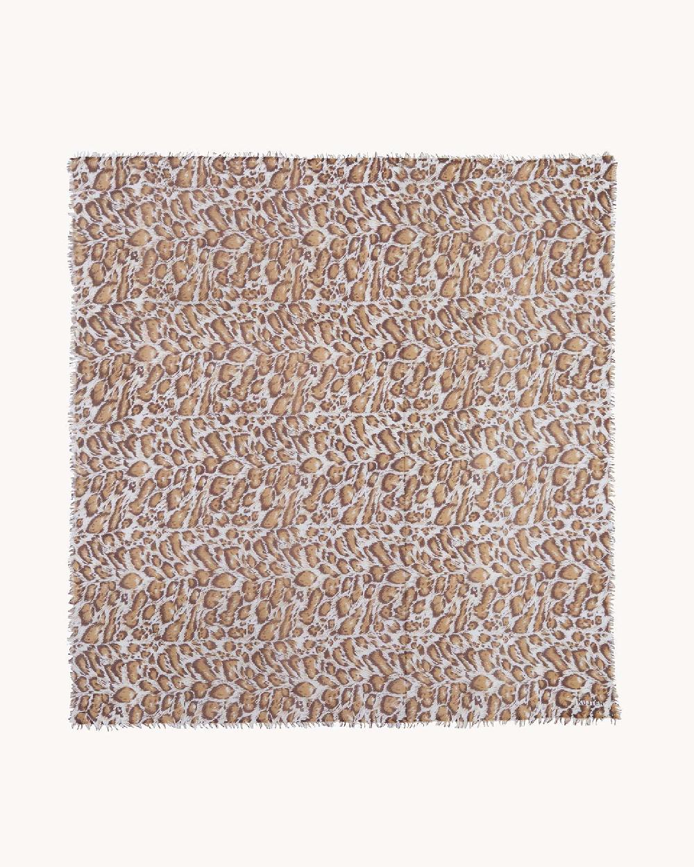 Kujten Bandana Effy Animal Très Grand Bandana Voile De Cachemire Imprimé